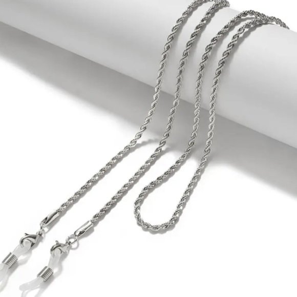 Chain for Womens Glasses, Reading/Sunglasses, COLOR SILVER - Picture 2 of 3